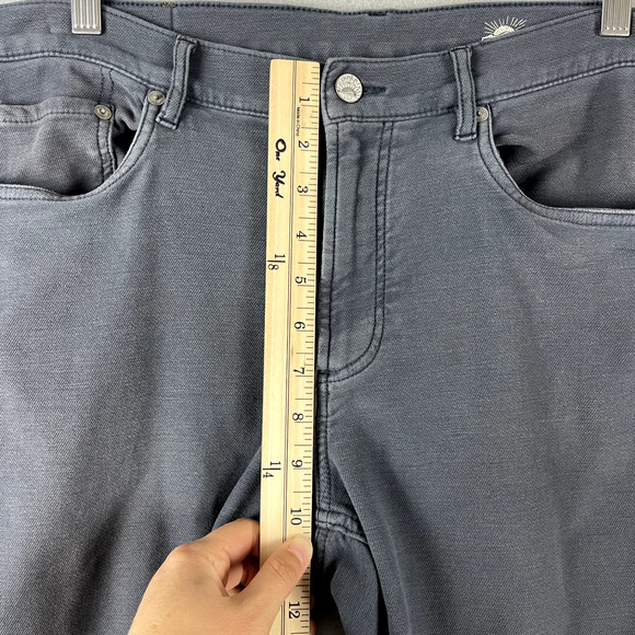 Faherty Stretch Terry 5 Pocket Pants Mens 34x31 Navy Gray Soft Rugged Stretch - Picture 6 of 15